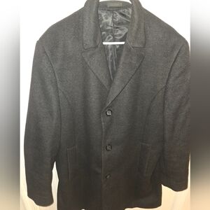 Geoffrey Beene Preowned Mens  Black Wool Coat